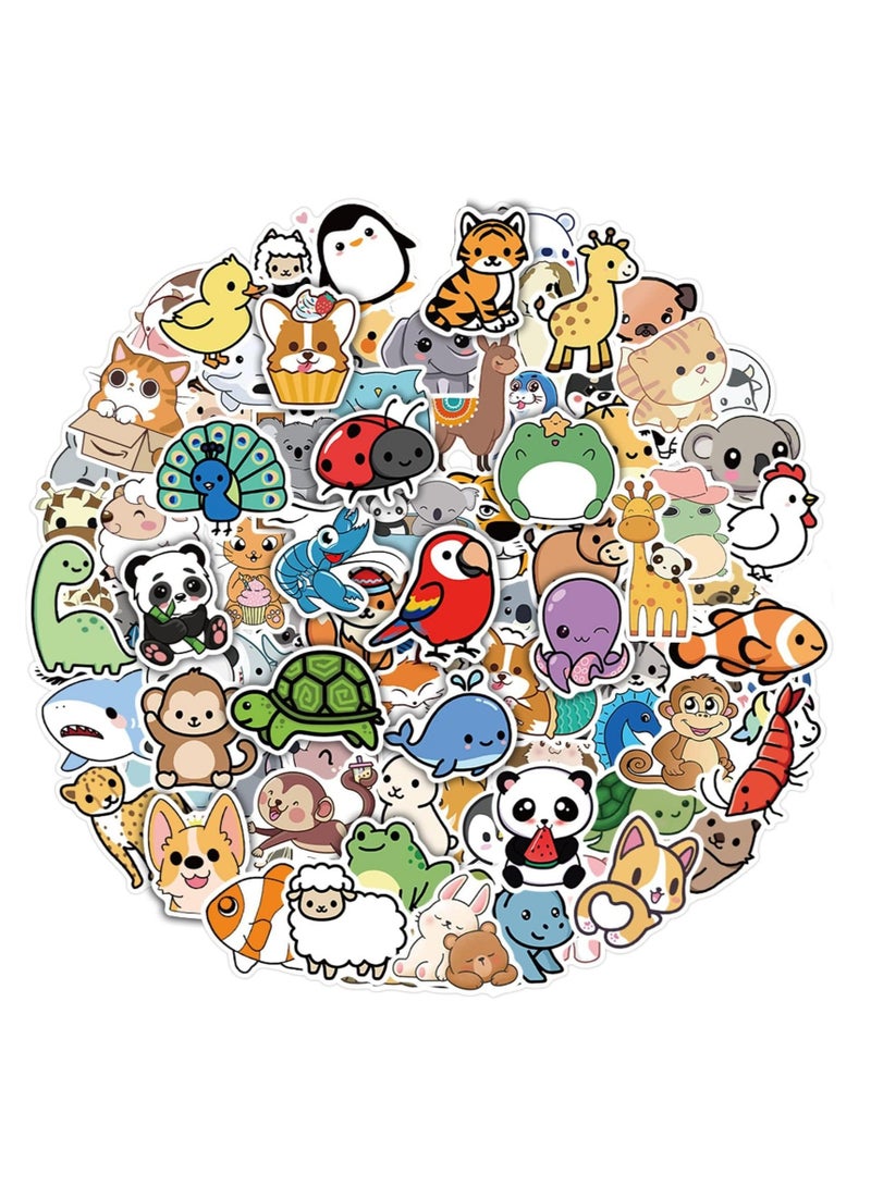 كابتن تيك 100 Pcs Animal Stickers for Kids, Water Bottle Stickers Waterproof Vinyl Hydroflask Phone Skateboard Laptop Stickers, Aesthetic Sticker Packs for Girls Teens - Image 1
