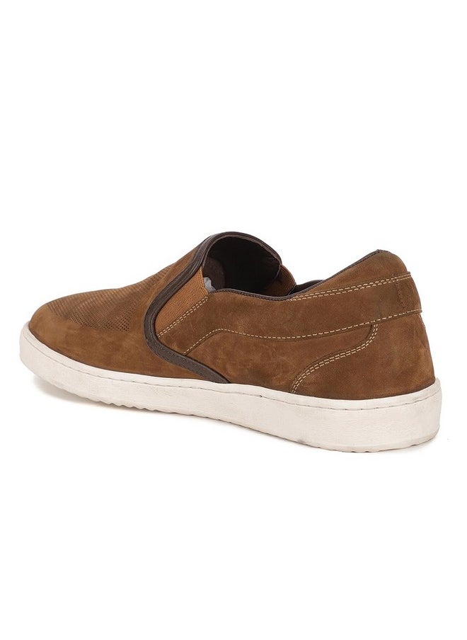 Hush Puppies - Hush Puppies Mens Smith PERF Slip ON Light Brown Sneaker - 9 UK (8533399) - Image 1