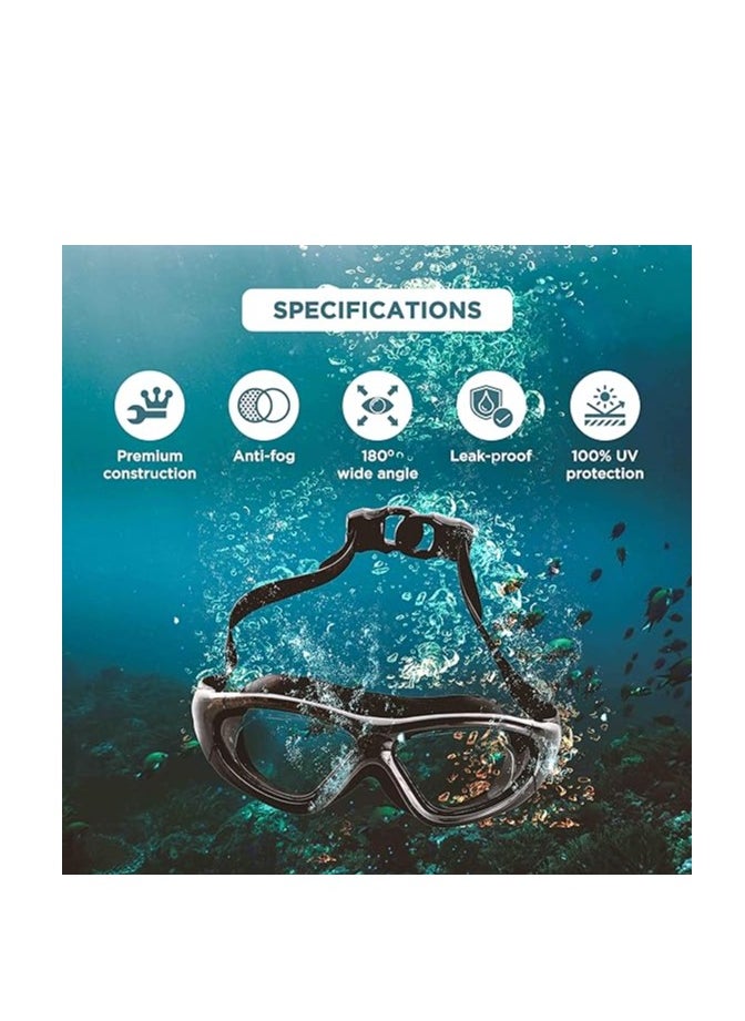 ENDLESS  EL1007 Premium Swimming Goggle with Anti-Fog and UV Protection | Material : Silicon, PU | Stylish 180 Degree Wide View Glasses | Soft Silicone Gasket for Leak Proof | With Hard Case  - Image 3