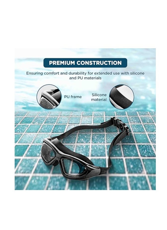 ENDLESS  EL1007 Premium Swimming Goggle with Anti-Fog and UV Protection | Material : Silicon, PU | Stylish 180 Degree Wide View Glasses | Soft Silicone Gasket for Leak Proof | With Hard Case  - Image 4