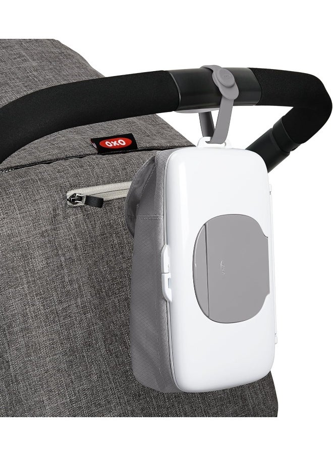OXO Oxo Tot On-The-Go Wipes Dispenser With Diaper Pouch, Gray  - Image 3