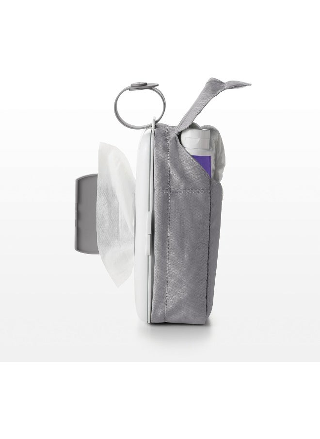 Oxo Tot On-The-Go Wipes Dispenser With Diaper Pouch, Gray