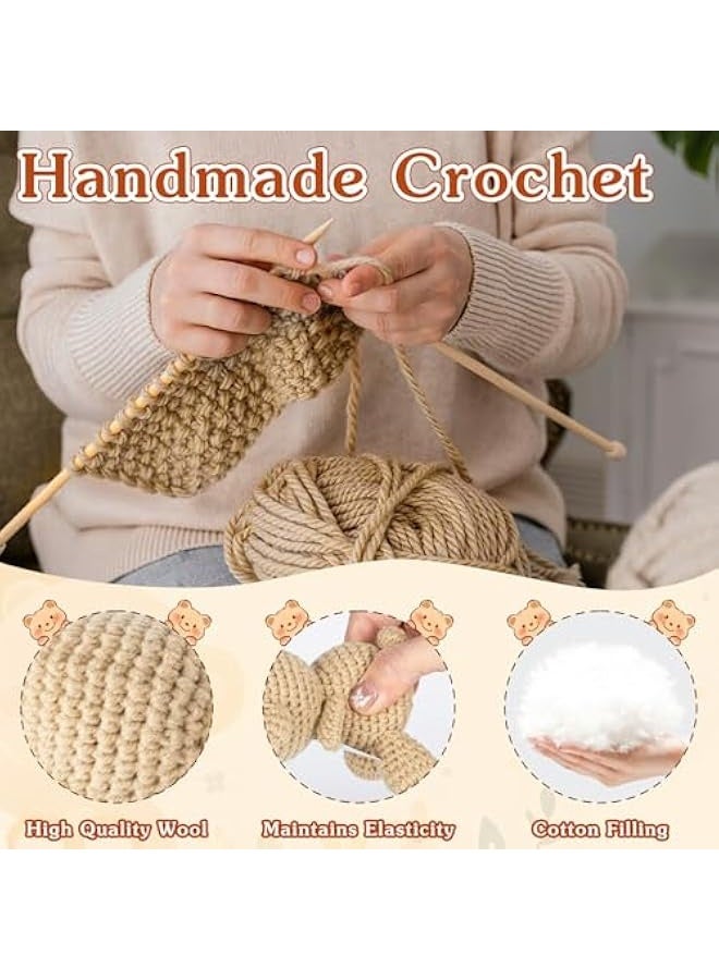 NIBEMINENT Inspirational Gifts Crochet Cute Bear for Women Men, Handmade Emotional Gifts Cheer Up Mental Support for Friends Family Birthday Christmas White Elephant Gifts, Positive Bear Potato Pickle - Image 4