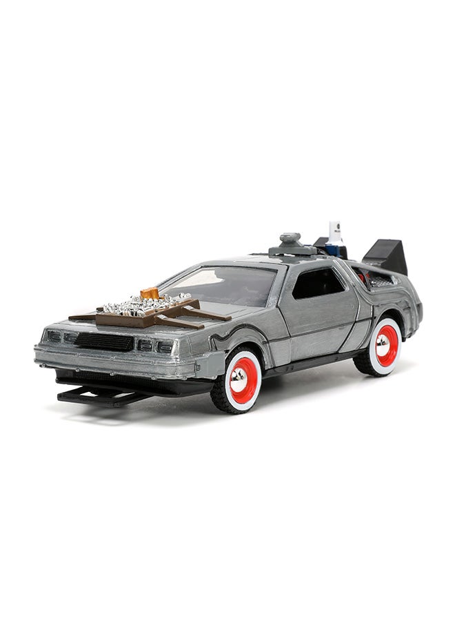 JADA Toys Back to the Future Part III DeLorean Time Machine Die-Cast Car, Toys for Kids and Adults – 1:32 Scale, Multicolor - Image 2