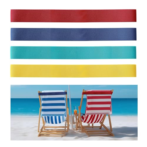 COKUMA 4 Pack Towel Bands, Flexible and Strong Beach Towel Holder, Lightweight and Easy to Store for Vacation and Travel, Towel Bands for Beach Chairs and Cruise Chairs - Image 1