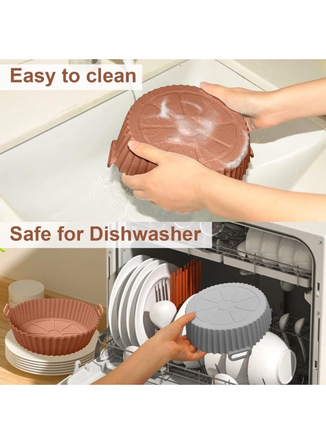 سوفام يمكن أن يحل وعاء السيليكون في المقلاة الهوائية، وسلة السيليكون في المقلاة الهوائية، المناسبة لـ 3 إلى 5 لترات، محل ورق البرشمان القابل للاشتعال، وملحقات الفرن في المقلاة الهوائية للسلامة الغذائية القابلة لإعادة الاستخدام. (4 قطع) - Image 2