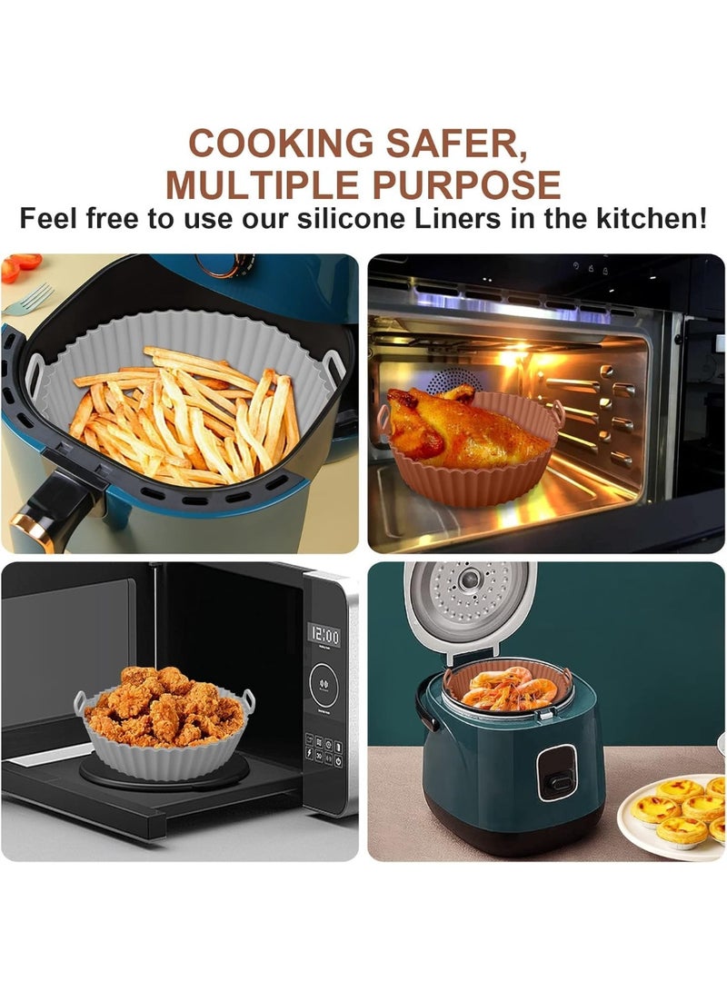 سوفام يمكن أن يحل وعاء السيليكون في المقلاة الهوائية، وسلة السيليكون في المقلاة الهوائية، المناسبة لـ 3 إلى 5 لترات، محل ورق البرشمان القابل للاشتعال، وملحقات الفرن في المقلاة الهوائية للسلامة الغذائية القابلة لإعادة الاستخدام. (4 قطع) - Image 5