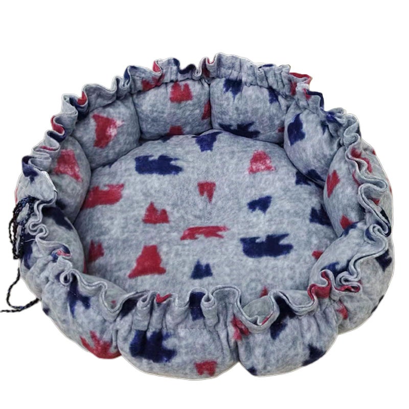 Large XL Dog Bed Indoor Outdoor Drawstring Round Cushion Warm Kennel House For Small Pets - Image 2