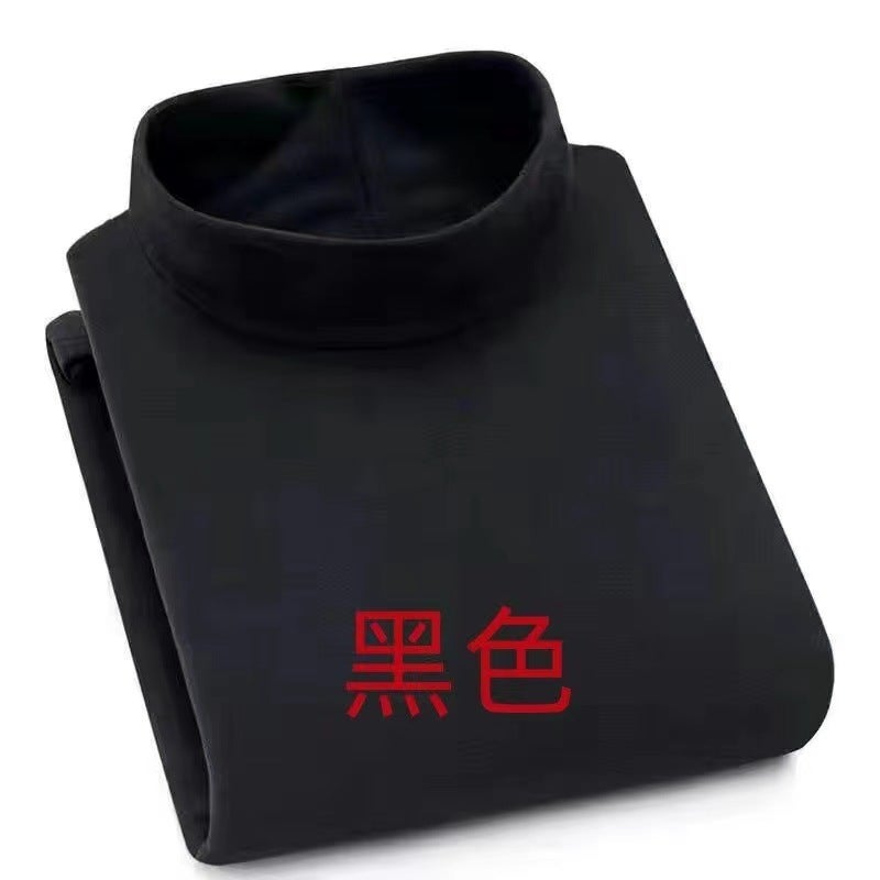 Thermal Underwear Comfortable High Quality Outer Wear Mens Top Pajamas Thin Velvet Autumn and Winter Velvet Base Shirt White - Image 5