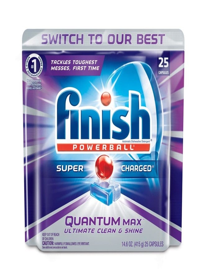 Finish Quantum Max Powerball, Dishwasher Detergent Tablets, 25 Tabs - Image 1
