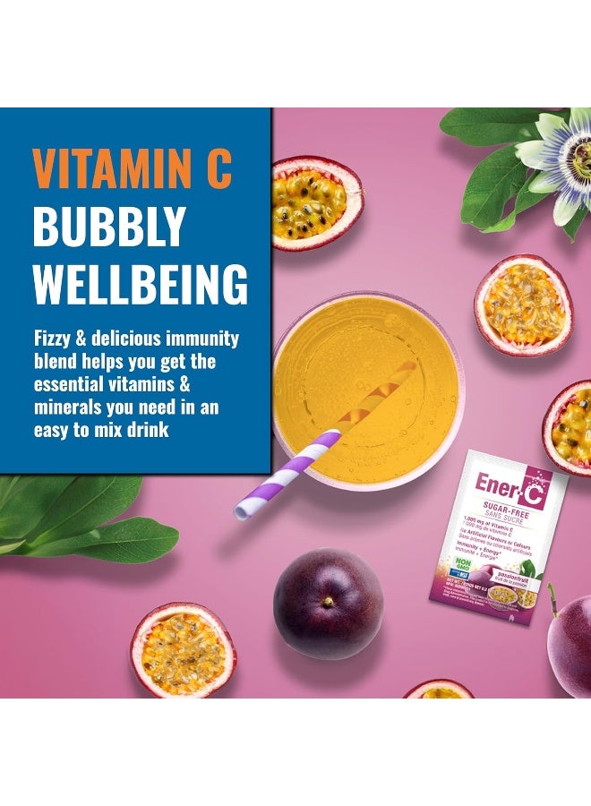 Ener-C مشروب فيتامينات متعددة بنكهة فاكهة العاطفة خالي من السكر - دعم المناعة الطبيعية مع مساحيق عصير الفاكهة الحقيقية - نباتي وخالي من الجلوتين - 30 حبة - Image 3