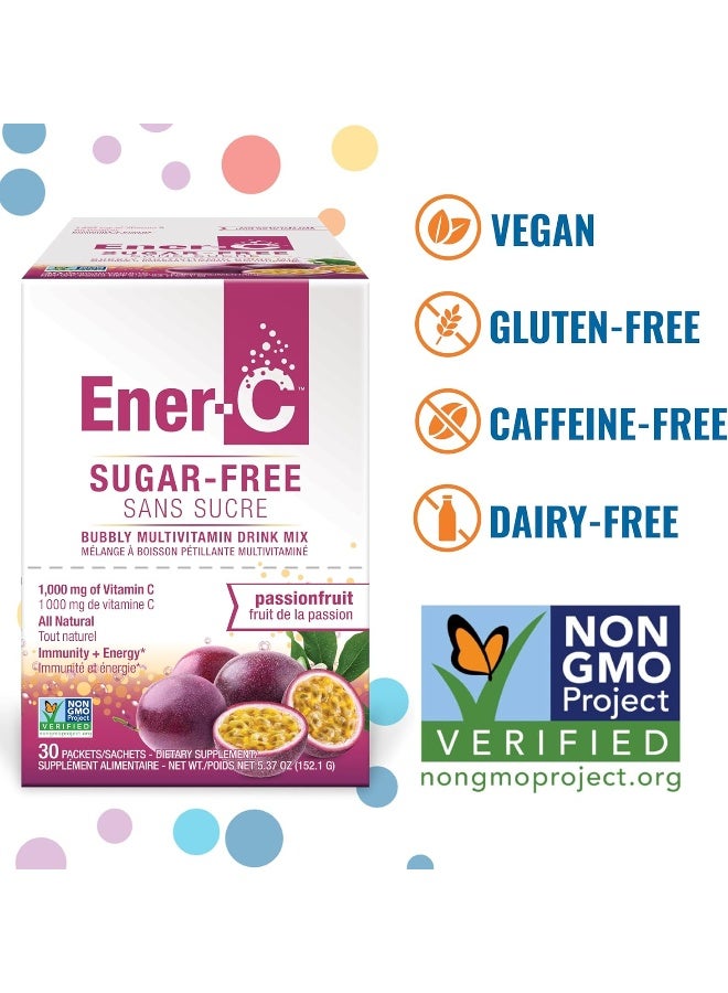 Ener-C مشروب فيتامينات متعددة بنكهة فاكهة العاطفة خالي من السكر - دعم المناعة الطبيعية مع مساحيق عصير الفاكهة الحقيقية - نباتي وخالي من الجلوتين - 30 حبة - Image 2