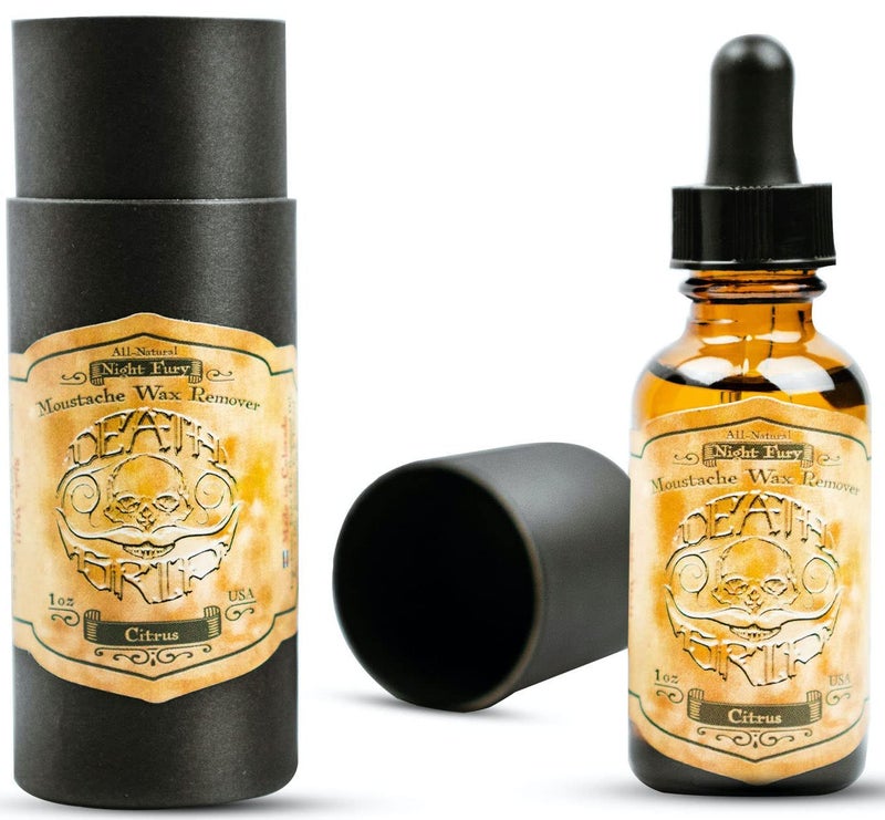 THE VINTAGE GROOMING CO. THE VINTAGE GROOMING CO. Mustache Wax Remover Night Fury Oil by Death Grip - Get Wax Out Of Your Handlebar Moustache Or Beard | Mustache Cleaner Kit