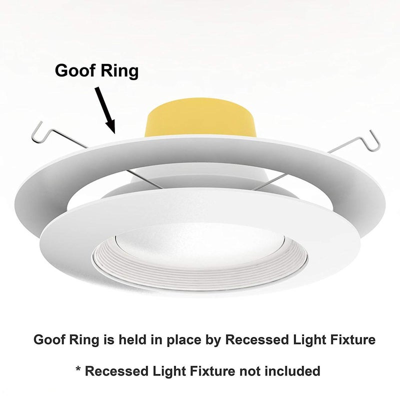 harrrrd 10 Pack Gloss White Goof Trim Ring for Recessed Can Lighting Down Light, Outer Diameter 10 Inches, Inner Diameter 6.2 Inches - Image 5