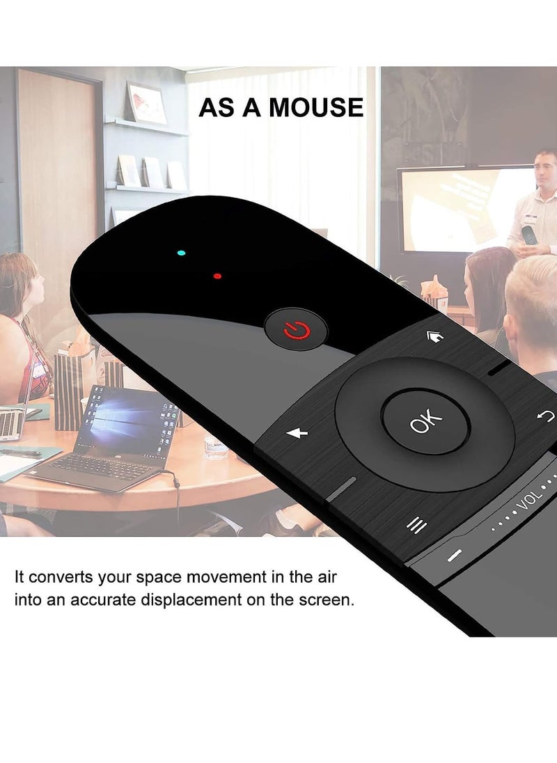Wechip - W1 Wireless 2.4G Air Mouse & Keyboard Remote Control Infrared Remote Learning 6-axis Motion Sense w/USB Receiver for Smart TV android TV BOX Laptop PC - Image 1
