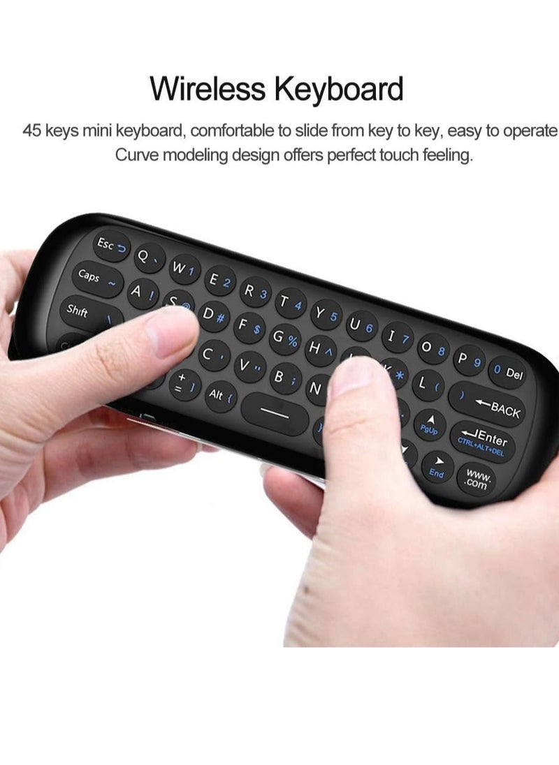 Wechip - W1 Wireless 2.4G Air Mouse & Keyboard Remote Control Infrared Remote Learning 6-axis Motion Sense w/USB Receiver for Smart TV android TV BOX Laptop PC - Image 1