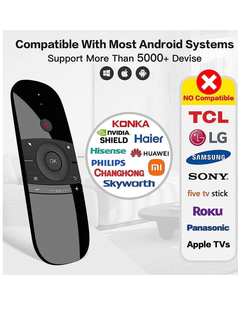 Wechip - W1 Wireless 2.4G Air Mouse & Keyboard Remote Control Infrared Remote Learning 6-axis Motion Sense w/USB Receiver for Smart TV android TV BOX Laptop PC - Image 1