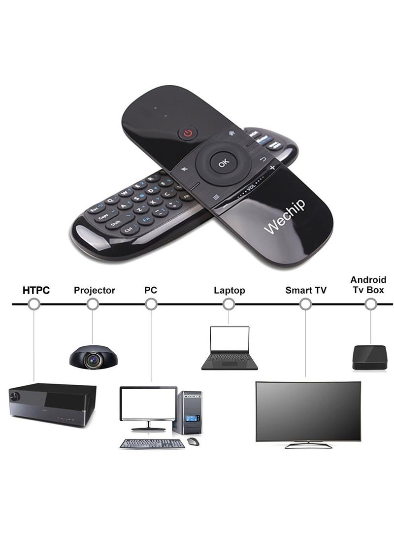 Wechip - W1 Wireless 2.4G Air Mouse & Keyboard Remote Control Infrared Remote Learning 6-axis Motion Sense w/USB Receiver for Smart TV android TV BOX Laptop PC - Image 1