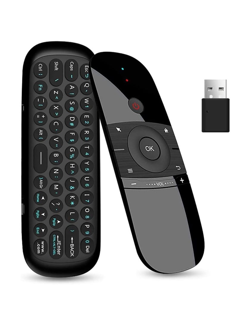 Wechip - W1 Wireless 2.4G Air Mouse & Keyboard Remote Control Infrared Remote Learning 6-axis Motion Sense w/USB Receiver for Smart TV android TV BOX Laptop PC - Image 1