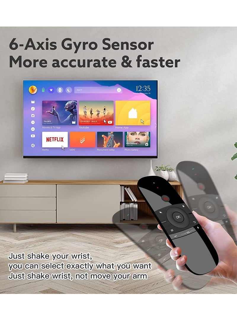 Wechip - W1 Wireless 2.4G Air Mouse & Keyboard Remote Control Infrared Remote Learning 6-axis Motion Sense w/USB Receiver for Smart TV android TV BOX Laptop PC - Image 1