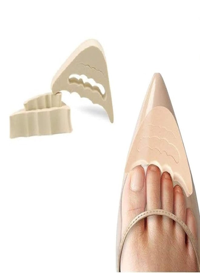 Trendegic Heel Grips Liner Cushion Inserts for Loose Shoes | Heel Pads, Shoe Bite Protector | Anti-Slip Foot Care Pads, Height Increase Insoles | Triangle, Pentagon for Sneakers, Boots (Men & Women) (Triangle - Beige) - Image 1