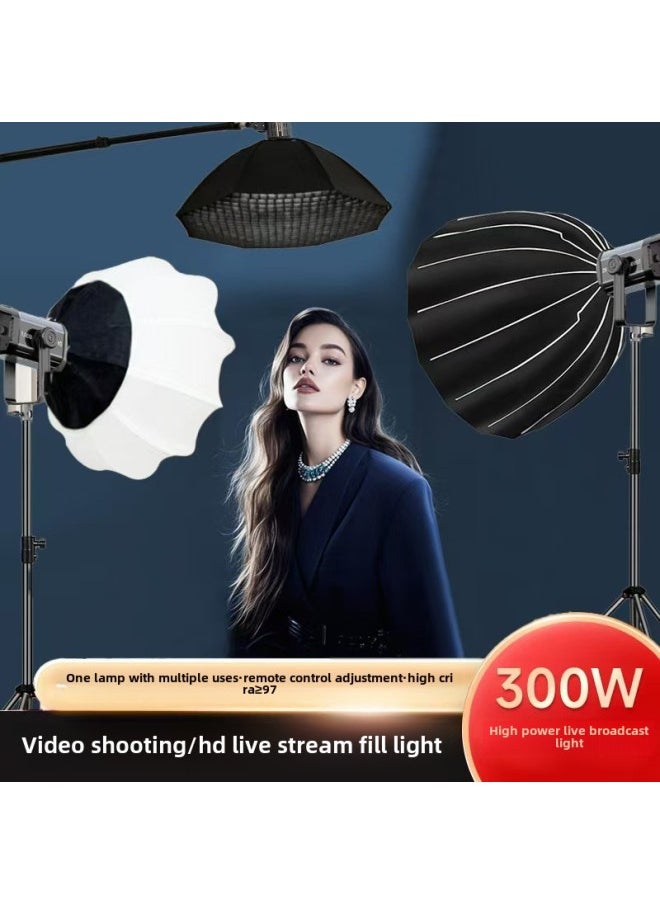 Generic 300W Live Light Supplementing Anchor With Goods Photography Light Soft Light Photography Deep Throwing Light Beauty Light Suit Wholesale-Light Source Color:300w Lamp + 2.8m Light Stand  - Image 2
