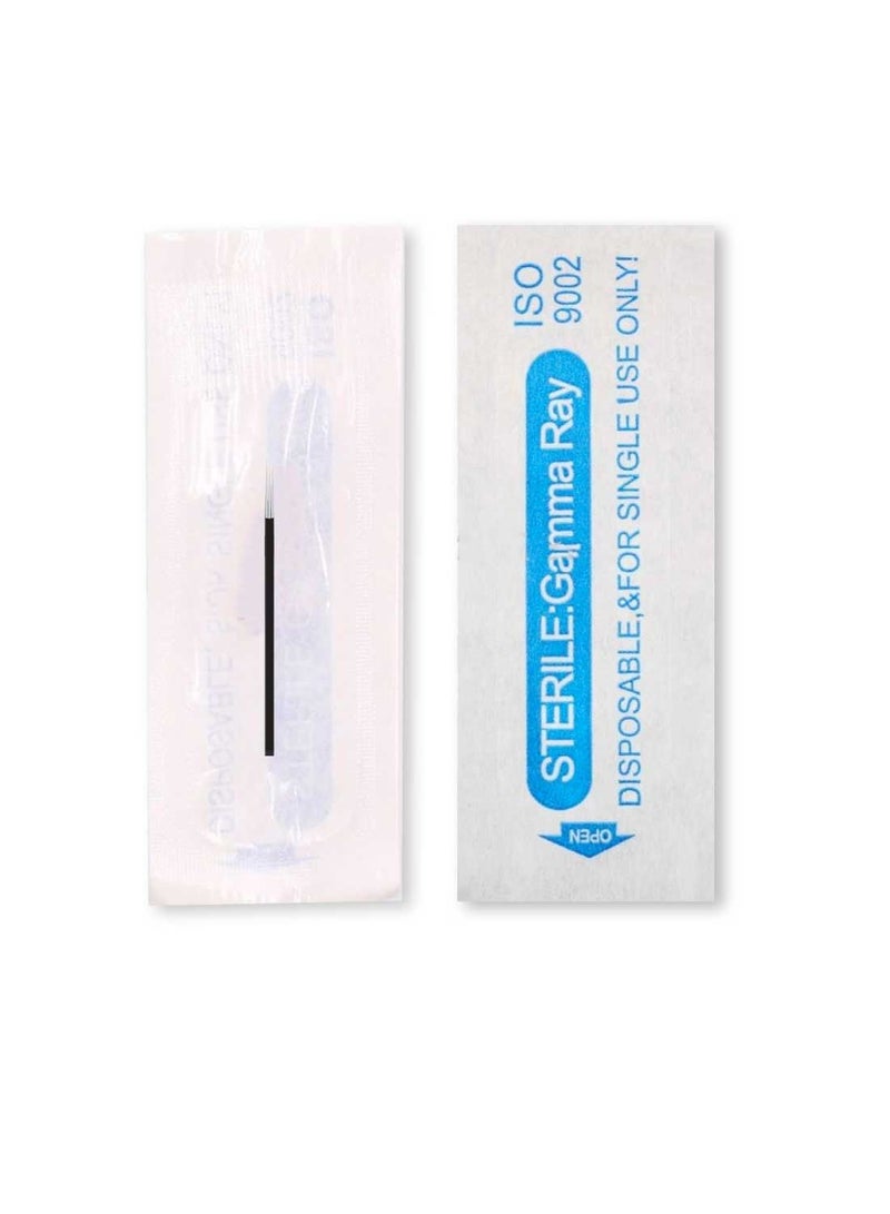 IOLITE Microblading needles 3 Prong Round Flat Needle spmu needles size 16mm one time use disposable blade Sterile packaged 12pcs - Image 2