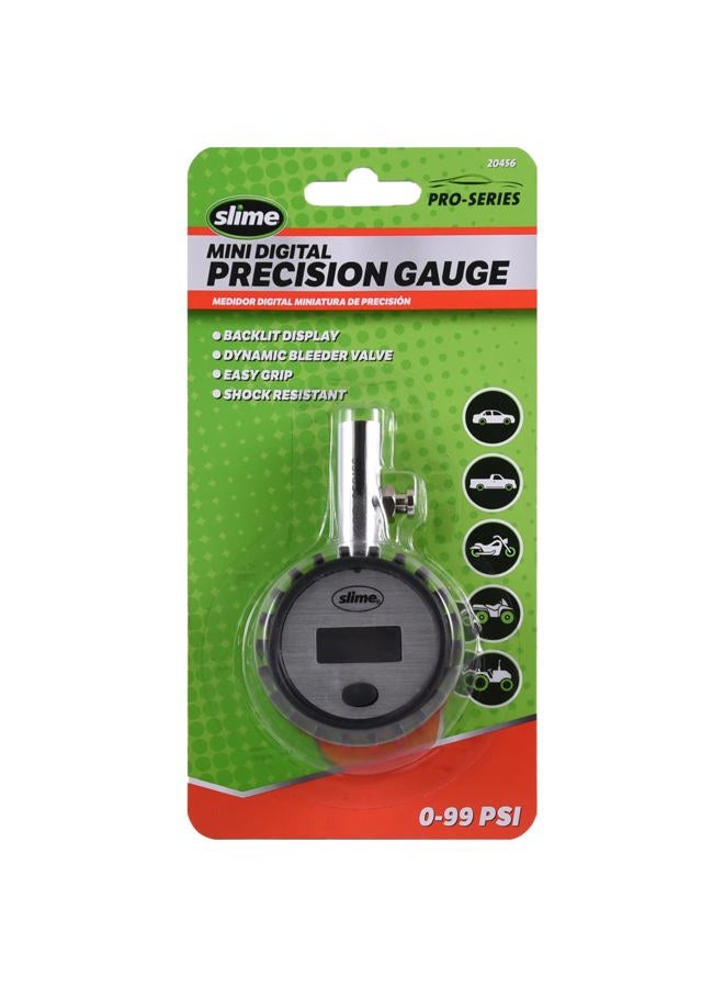 Slime 20456 Tire Pressure Gauge, Pro-Series, Mini, Digital Precision, (5-100 psi) - Image 1