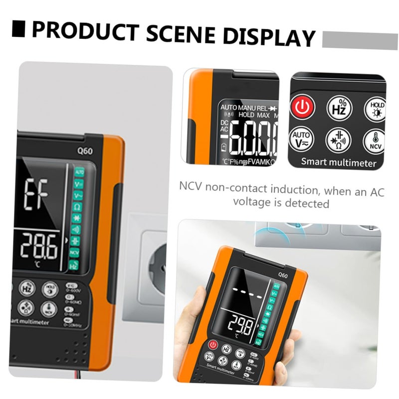 Q60 Digital Multimeter Auto-ranging True Value Ohm Volt Current Tester with Ncv Detection Diode Test Data Hold Backlight for Electrical Repair and Home Use - Image 3