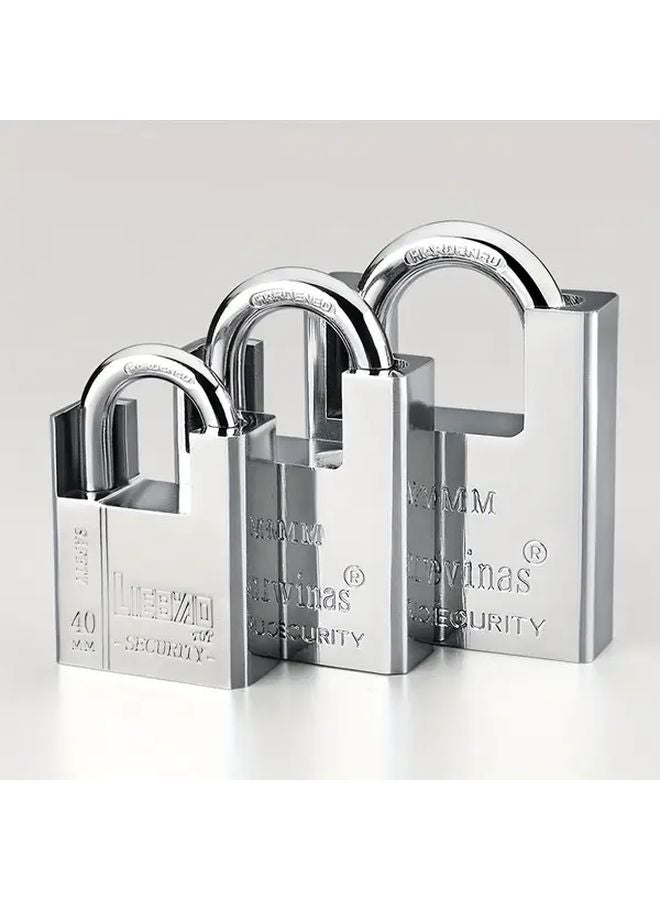 40mm Half Bag Lock With 4 Keys Anti Pry Anti Cut Anti Theft Household Lock Brushed Finish - Image 3