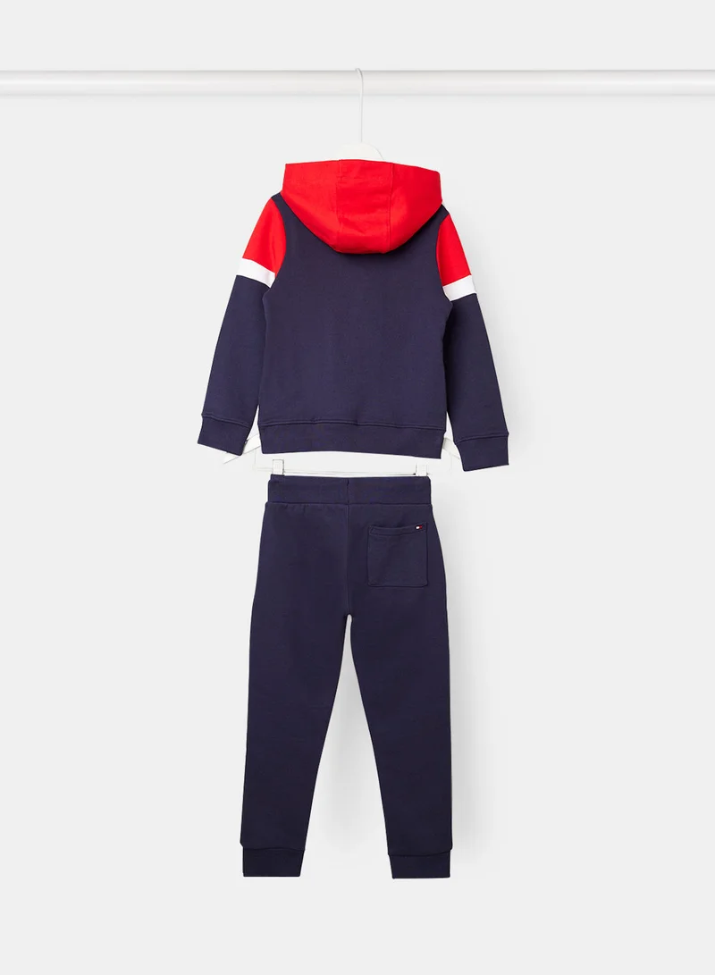 TOMMY HILFIGER Kids/Teen Colourblock Hoodie And Pants Set