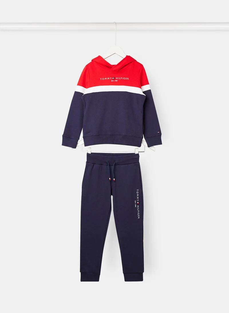 TOMMY HILFIGER Kids/Teen Colourblock Hoodie And Pants Set