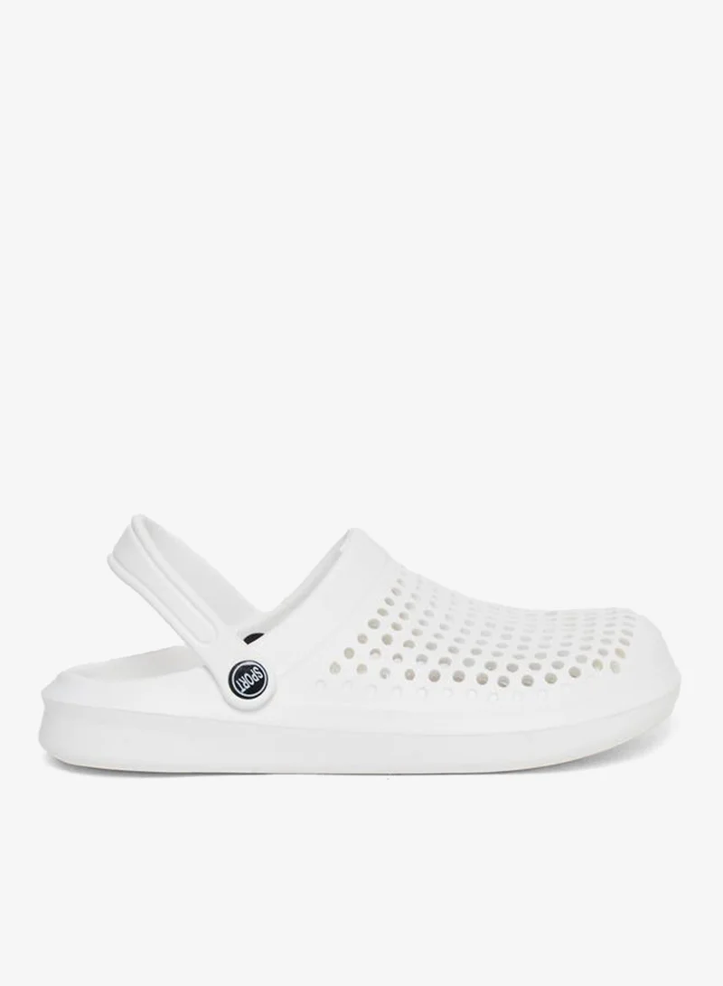 تايك تو قباقيب بكعب عريض بحزام مثقوب من الجلد الصناعي