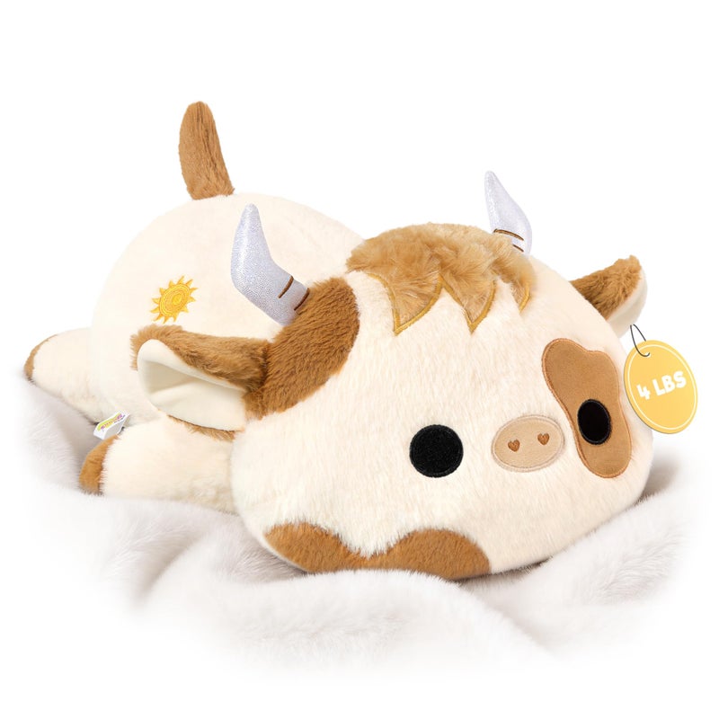 Onsoyours Original Weighted Stuffed Animals 40 lbs Weighted Highland Cow Plush Toy 20 Large Soft Weighted Scottish Cow Pillow Gifts for Kids Adults - Image 2