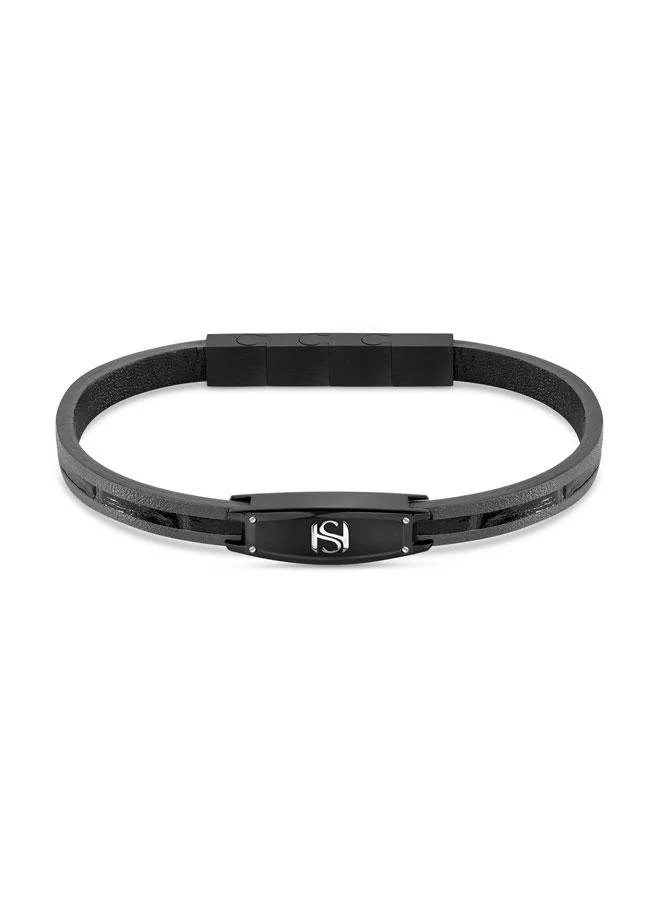 Saint Honore Paris Monceau Flat Leather Bracelet for Men