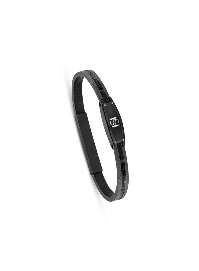 Saint Honore Paris Monceau Flat Leather Bracelet for Men