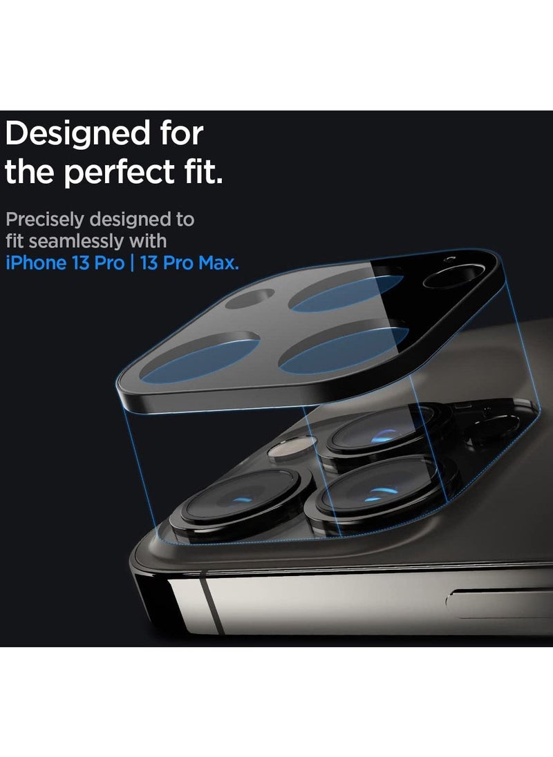 Glastr Optik Camera Lens Screen Protector (2 Pack) for iPhone 13 PRO and 13 Pro MAX (2021) - Black