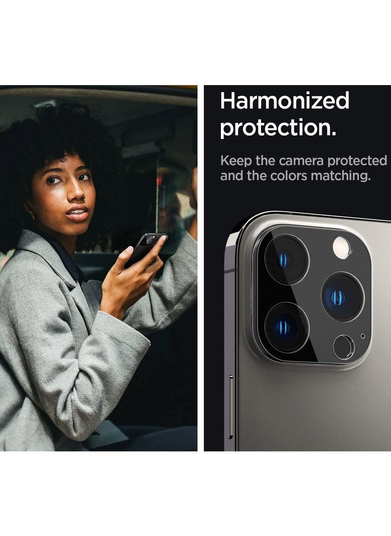 Glastr Optik Camera Lens Screen Protector (2 Pack) for iPhone 13 PRO and 13 Pro MAX (2021) - Black