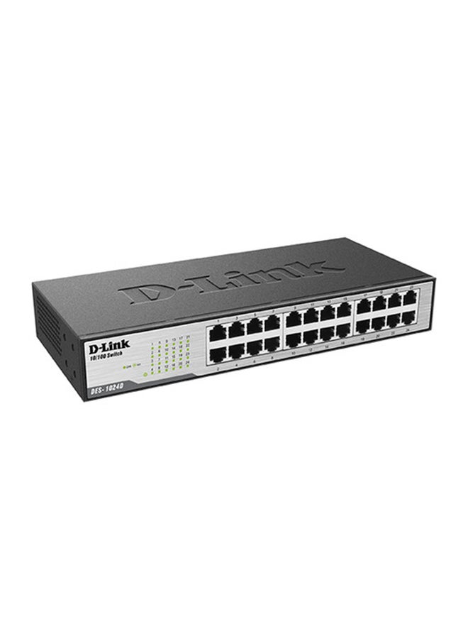 D-Link 24-Port Fast Ethernet Unmanaged Desktop Switch Black - Image 2