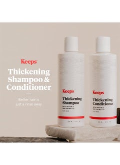 Keeps Hair Thickening Shampoo & Conditioner Set - Treatment for Thinning Hair and Hair Loss - Regrowth for Fuller, Thicker Looking Hair - Infused with Biotin, Caffeine, & Saw Palmetto  - Image 3