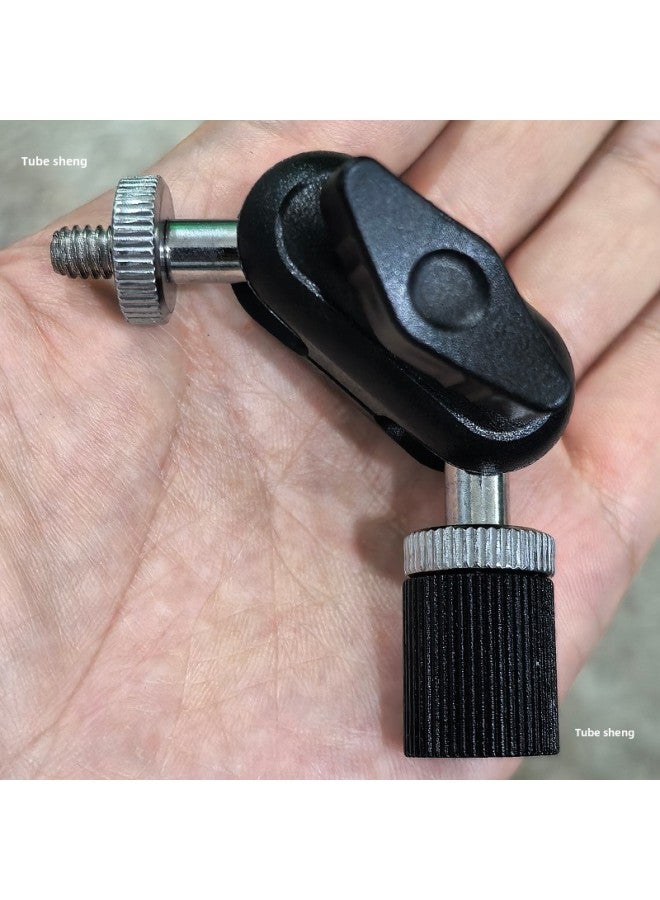 Generic 1/4 Turn 1/4 Screw Pan/tilt Bracket Replaces Mobile Phone Universal Wheel Adapter Pea Pods Connection Anti-tooth Accessories-Body Color:Black Strange Hand (1/4 Screw + 1/4 Screw Hole)  - Image 3