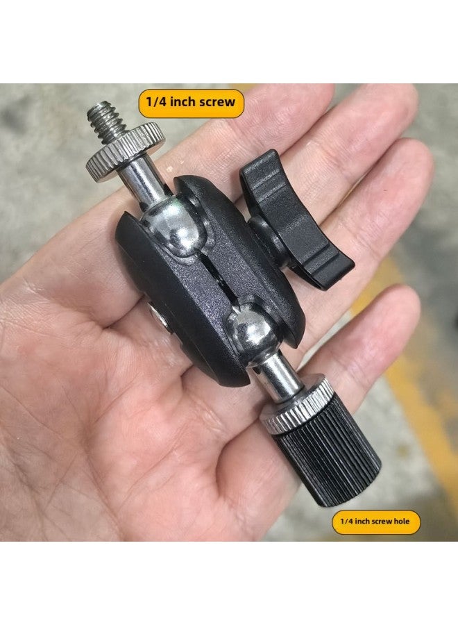 Generic 1/4 Turn 1/4 Screw Pan/tilt Bracket Replaces Mobile Phone Universal Wheel Adapter Pea Pods Connection Anti-tooth Accessories-Body Color:Black Strange Hand (1/4 Screw + 1/4 Screw Hole)  - Image 1