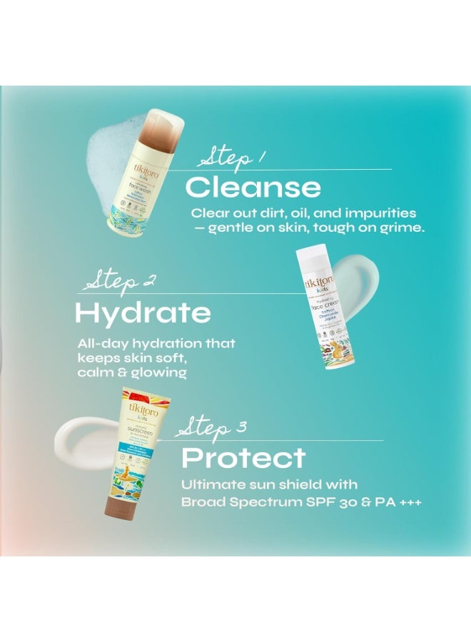 Tikitoro Kids Hydrating Face Cream with Saffron, Chamomile & Jojoba Oil | Lightweight Face Moisturizer for All Skin Types | Non-Comedogenic | (Age: 4+) (50grams x 1) - Image 2