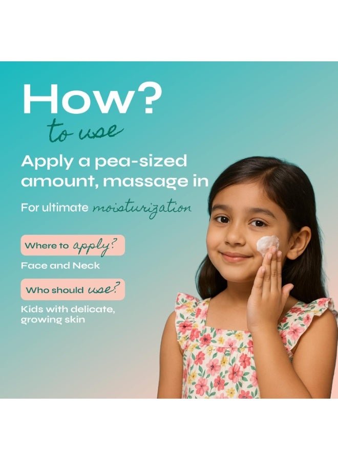 Tikitoro Kids Hydrating Face Cream with Saffron, Chamomile & Jojoba Oil | Lightweight Face Moisturizer for All Skin Types | Non-Comedogenic | (Age: 4+) (50grams x 1) - Image 3