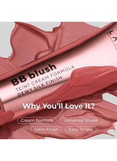 LAMEL Bb Blush Cheek Makeup - Lightweight And Long Lasting Liquid Blush - Blendable Cream Blush For Cheeks, Natural Finish Cream Contour - Nude Liquid Blush, 401 (Tea Rose) -10Ml/0,33Fl.Oz  - Image 2