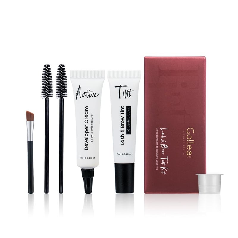 GOLLEE Lash Color Kit Black Color Set for Lashes and Brows Eyelash Color Set with Natural Effects Long Lasting Lasts 8 Weeks Easy to Use for Salon & Home Use - Image 1