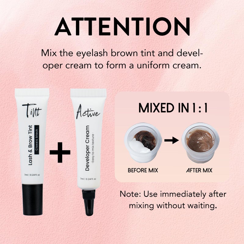 GOLLEE Lash Color Kit Black Color Set for Lashes and Brows Eyelash Color Set with Natural Effects Long Lasting Lasts 8 Weeks Easy to Use for Salon & Home Use - Image 5