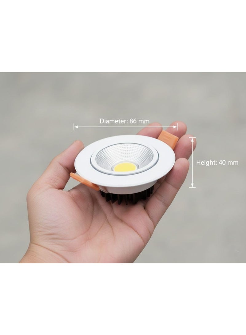 LED غائرة بقوة 7 واط، إضاءة بيضاء باردة 6500 كلفن، رفيعة للغاية، 220-240 فولت 4 قطع - Image 3