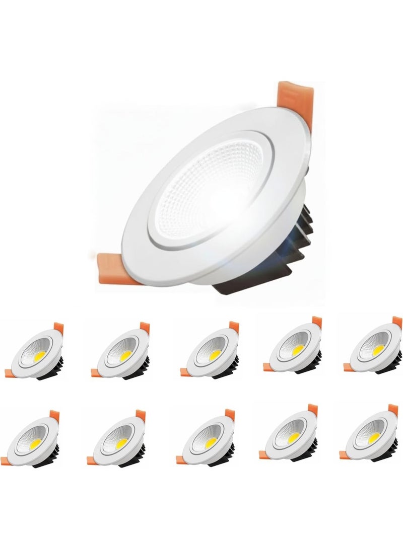 LED غائرة بقوة 7 واط، إضاءة بيضاء باردة 6500 كلفن، رفيعة للغاية، 220-240 فولت 4 قطع - Image 4