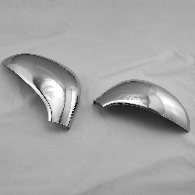 Car Rearview Mirror Covers: 2 Pcs Silver High-Quality ABS Material - Corrosion Resistance Color Fade Prevention Stylish Design for 2006-2014 Peugeot 207 308 - Image 1
